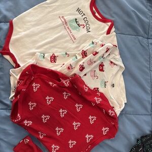 Set of 4 Hudson Baby Christmas Longsleeve‎ One Piece Outfits 24 months